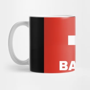 Basel City in Swiss Flag Mug